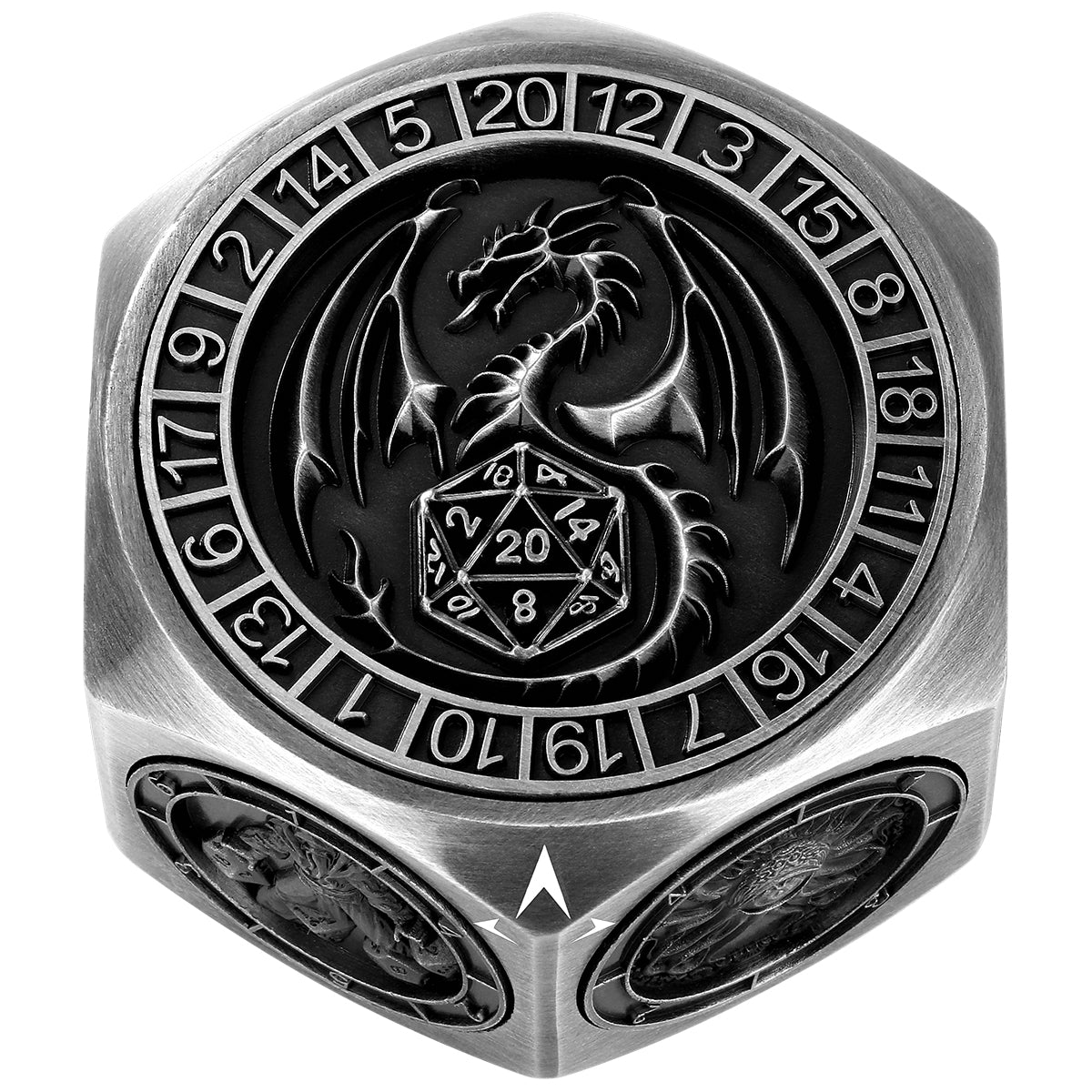 DIEACE D&D Low-Profile 6-Sided Metal Dice 7-in-1