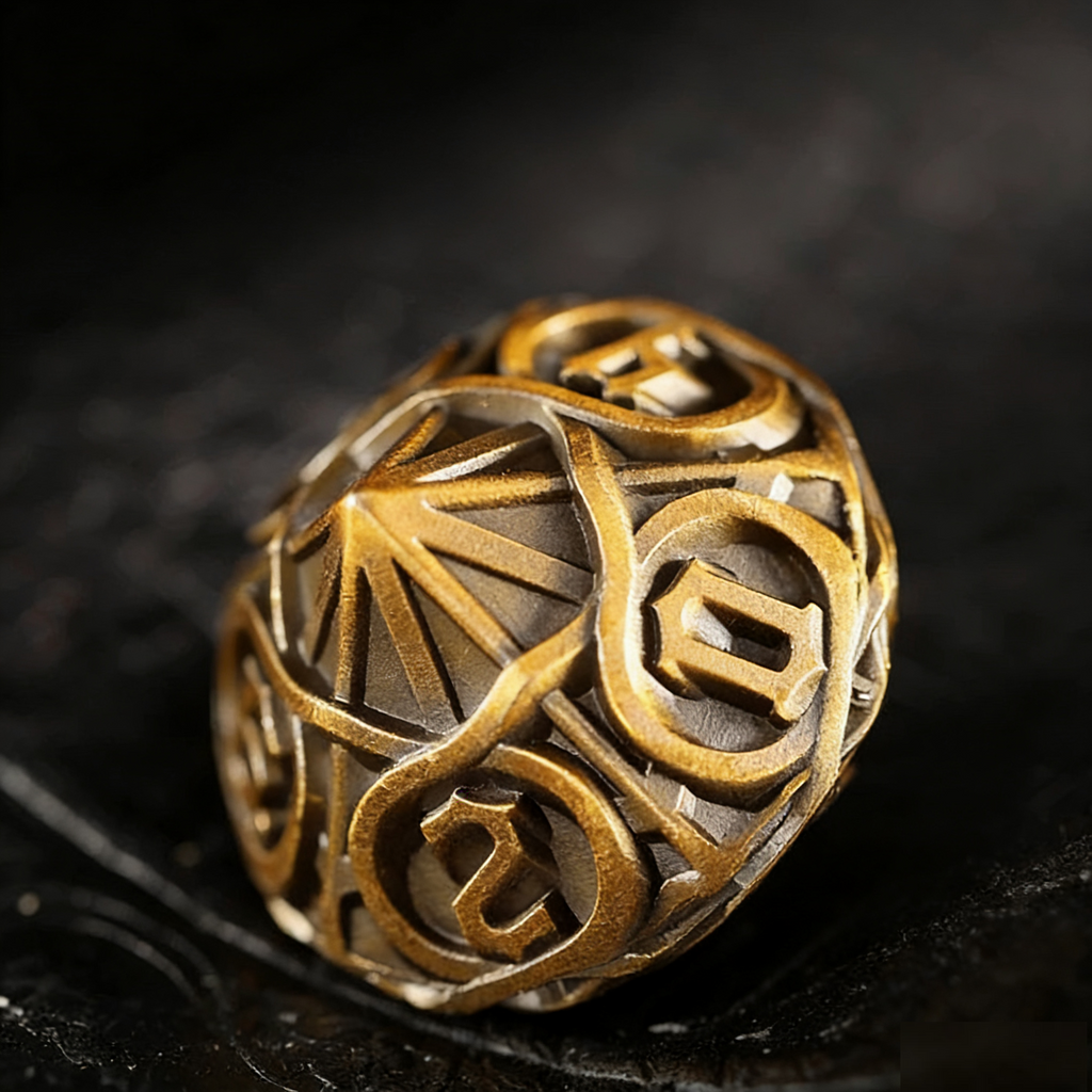 DIEACE D&D Thorn Solid Metal Dice