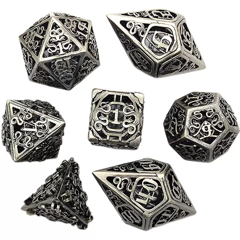 DIEACE D&D Snake Totem Hollow Metal Dice