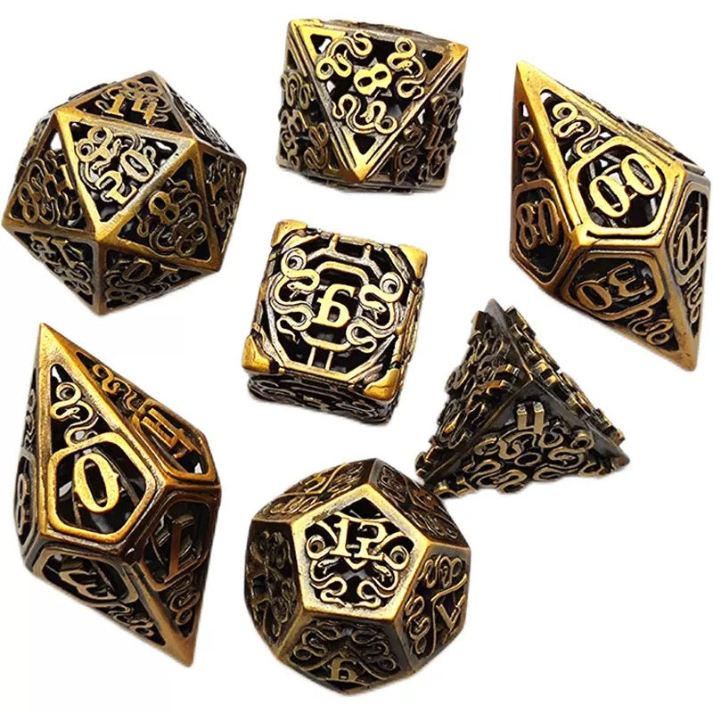 DIEACE D&D Snake Totem Hollow Metal Dice