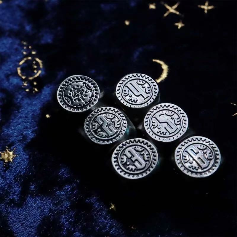 DIEACE D&D Steampunk Single D6 Solid Metal Dice 16MM
