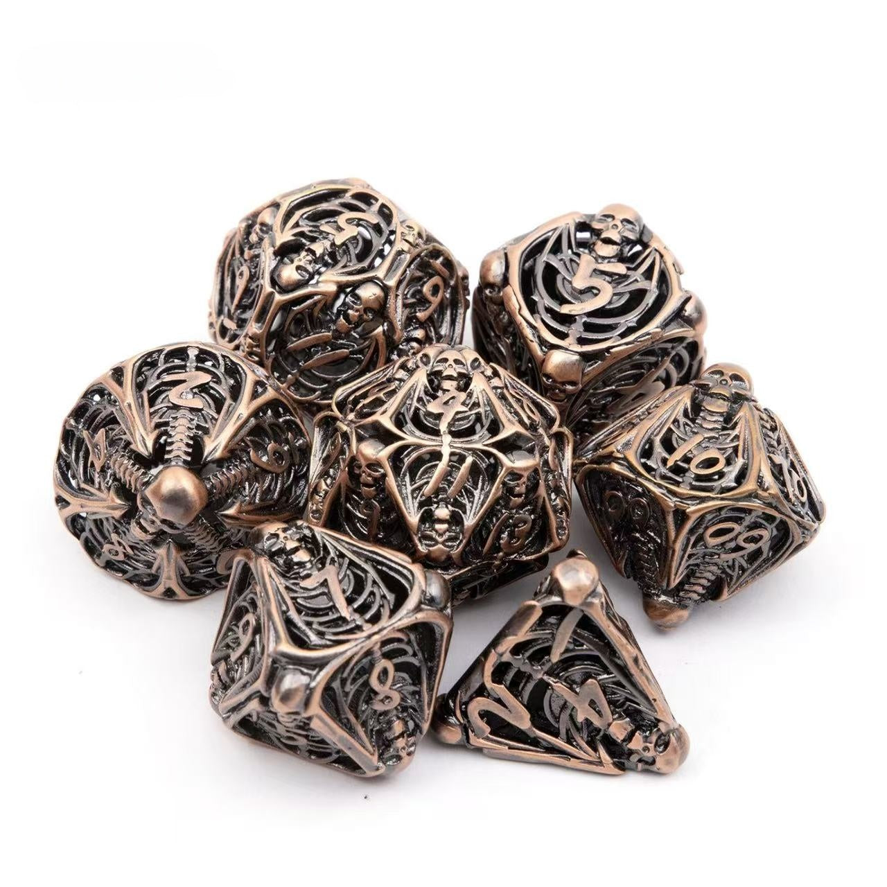 DIEACE D&D Skull Hollow Metal Dice