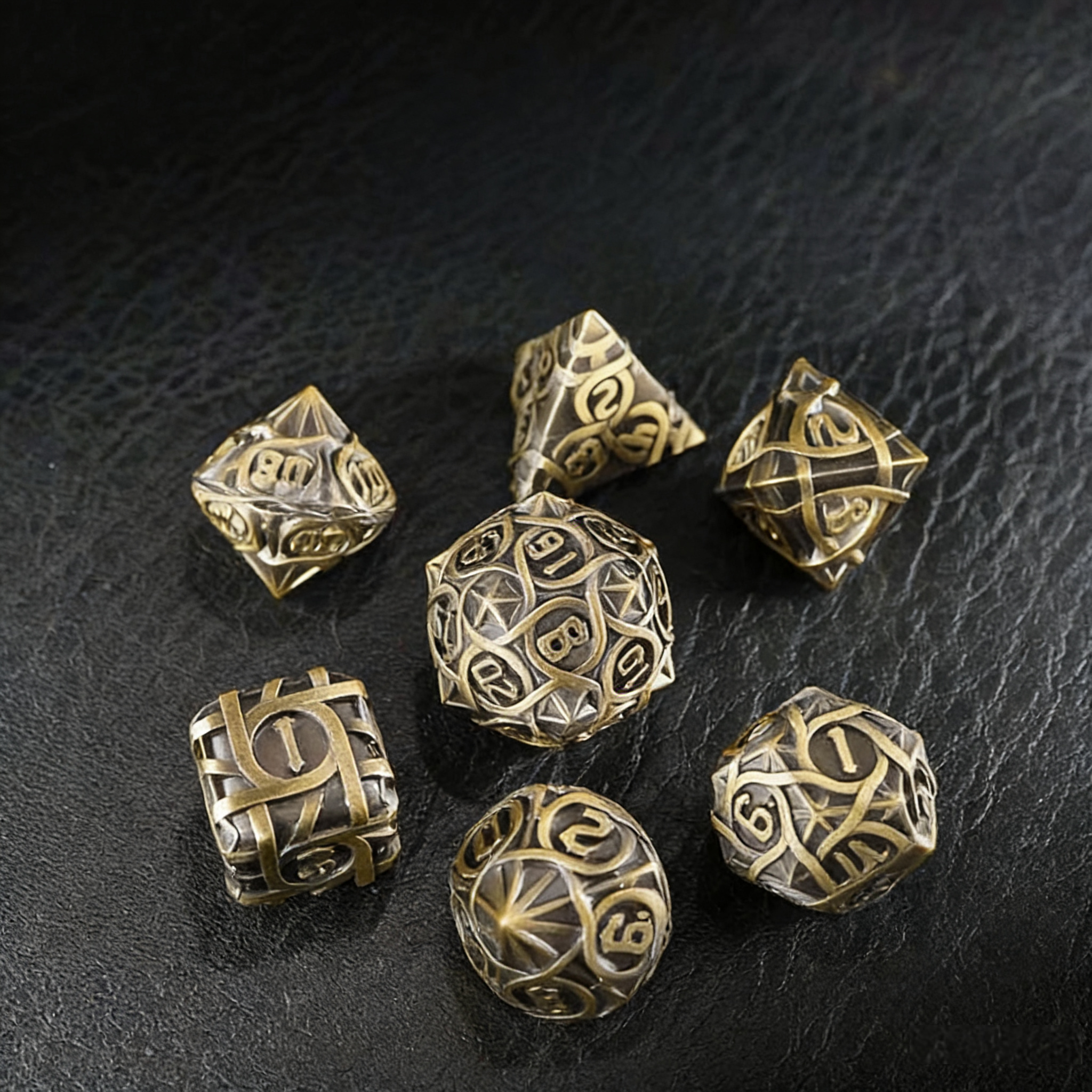 DIEACE D&D Thorn Solid Metal Dice