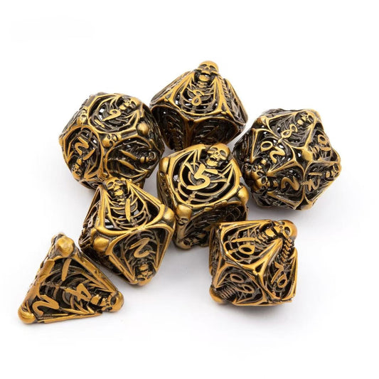 DIEACE D&D Skull Hollow Metal Dice