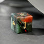DIEACE D&D African Bloodstone Gemstone Engraved Dice Set