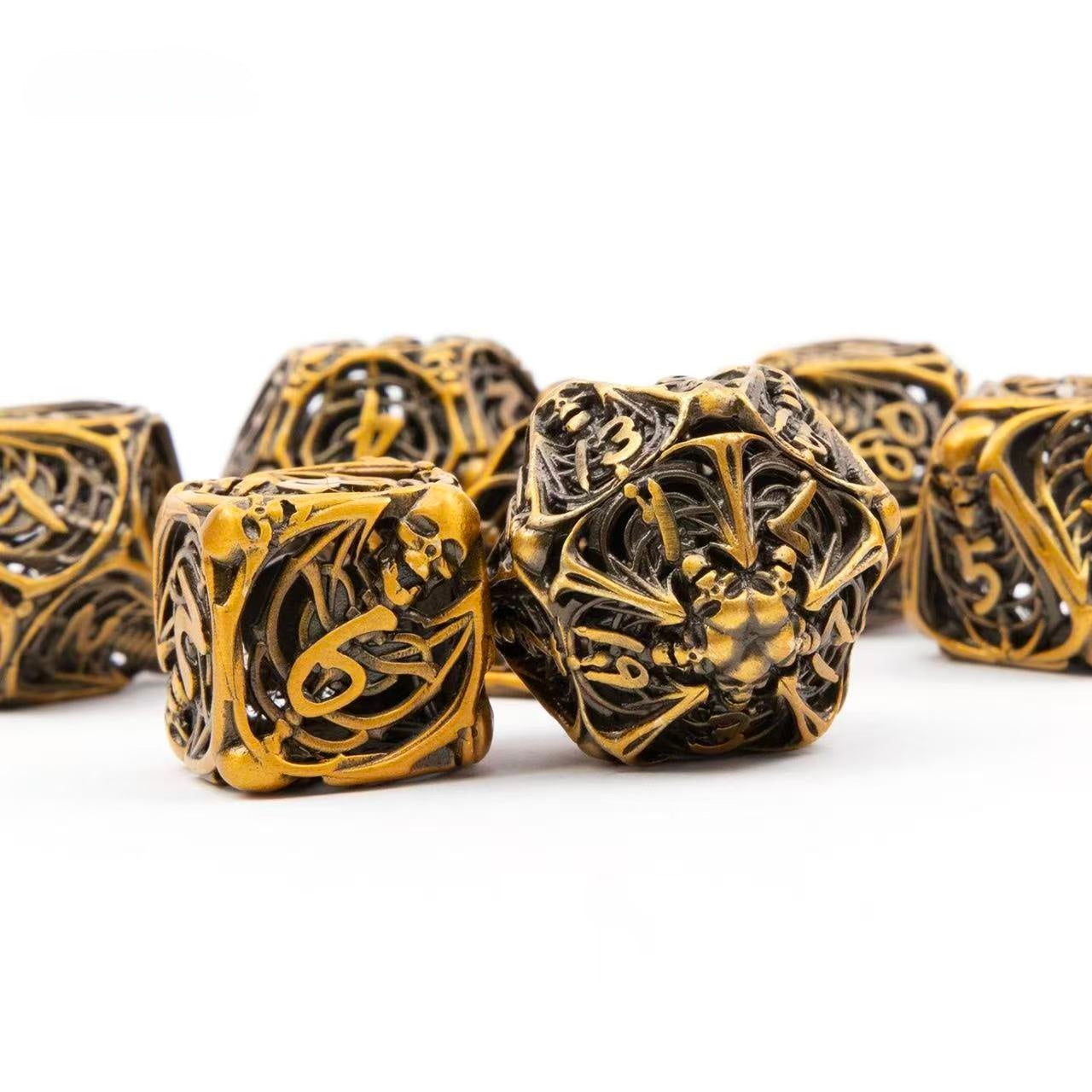 DIEACE D&D Skull Hollow Metal Dice