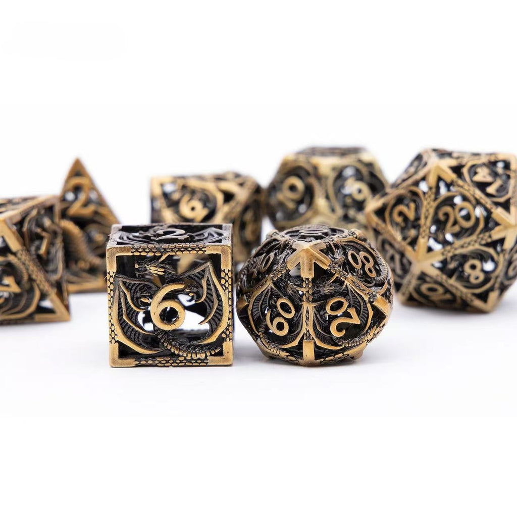 DIEACE D&D Dragon Hollow Metal Dice