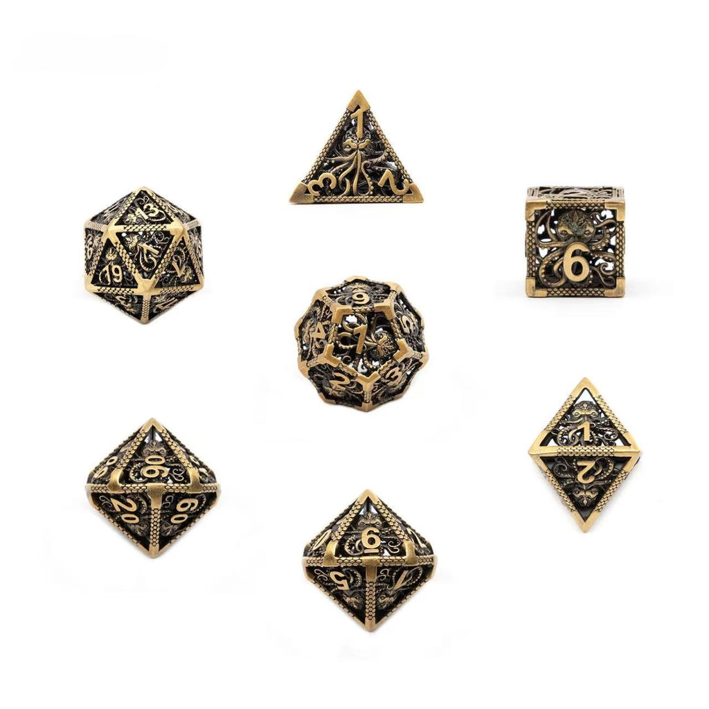 DIEACE C&C Octopus Hollow Metal Dice Set