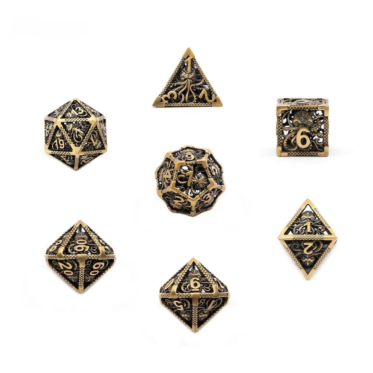 DIEACE C&C Octopus Hollow Metal Dice Set