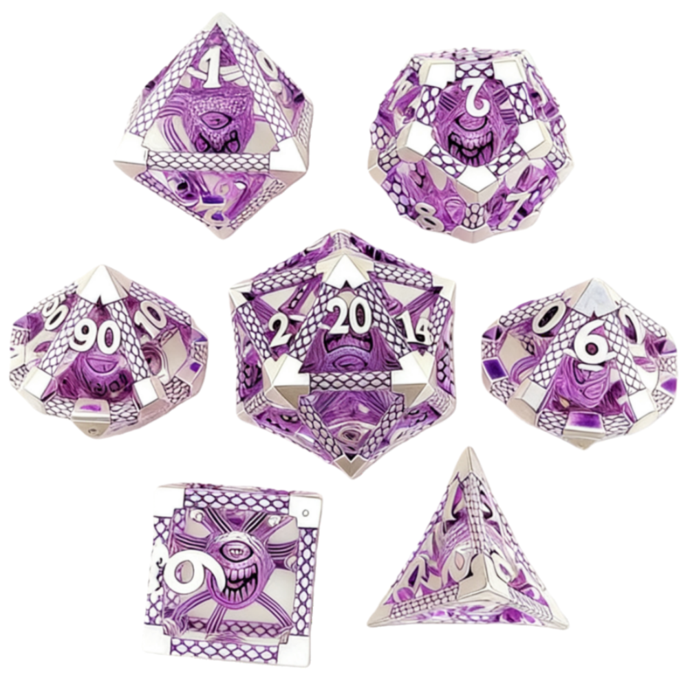DIEACE D&D One-Eyed Monster Hollow Metal Dice