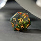 DIEACE D&D African Bloodstone Gemstone Engraved Dice Set