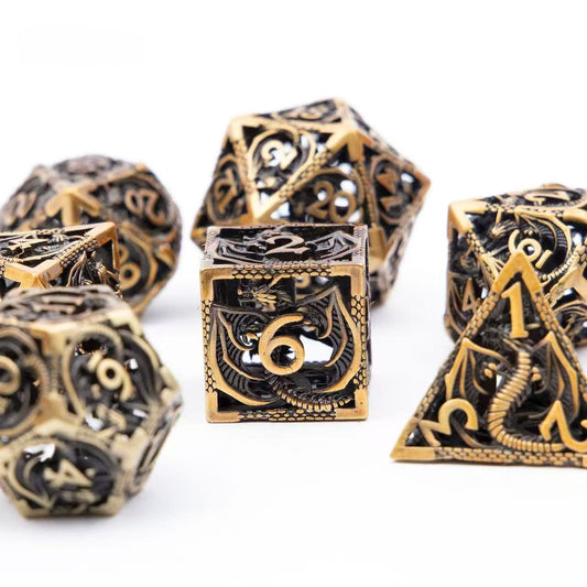 DIEACE D&D Dragon Hollow Metal Dice