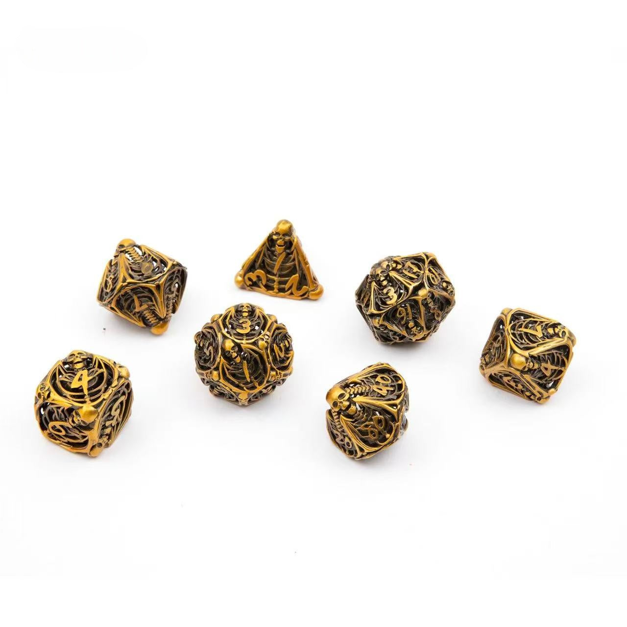 DIEACE D&D Skull Hollow Metal Dice