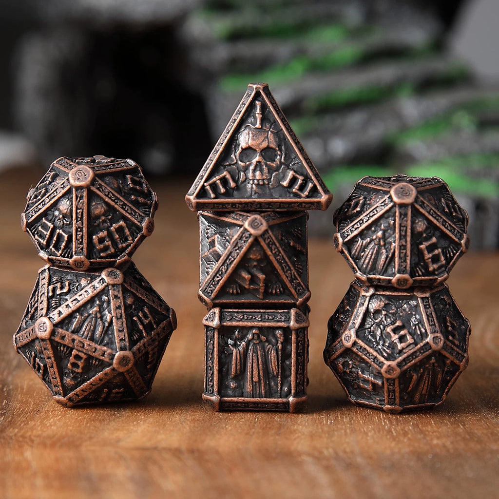 DIEACE D&D Wizard Solid Metal Dice