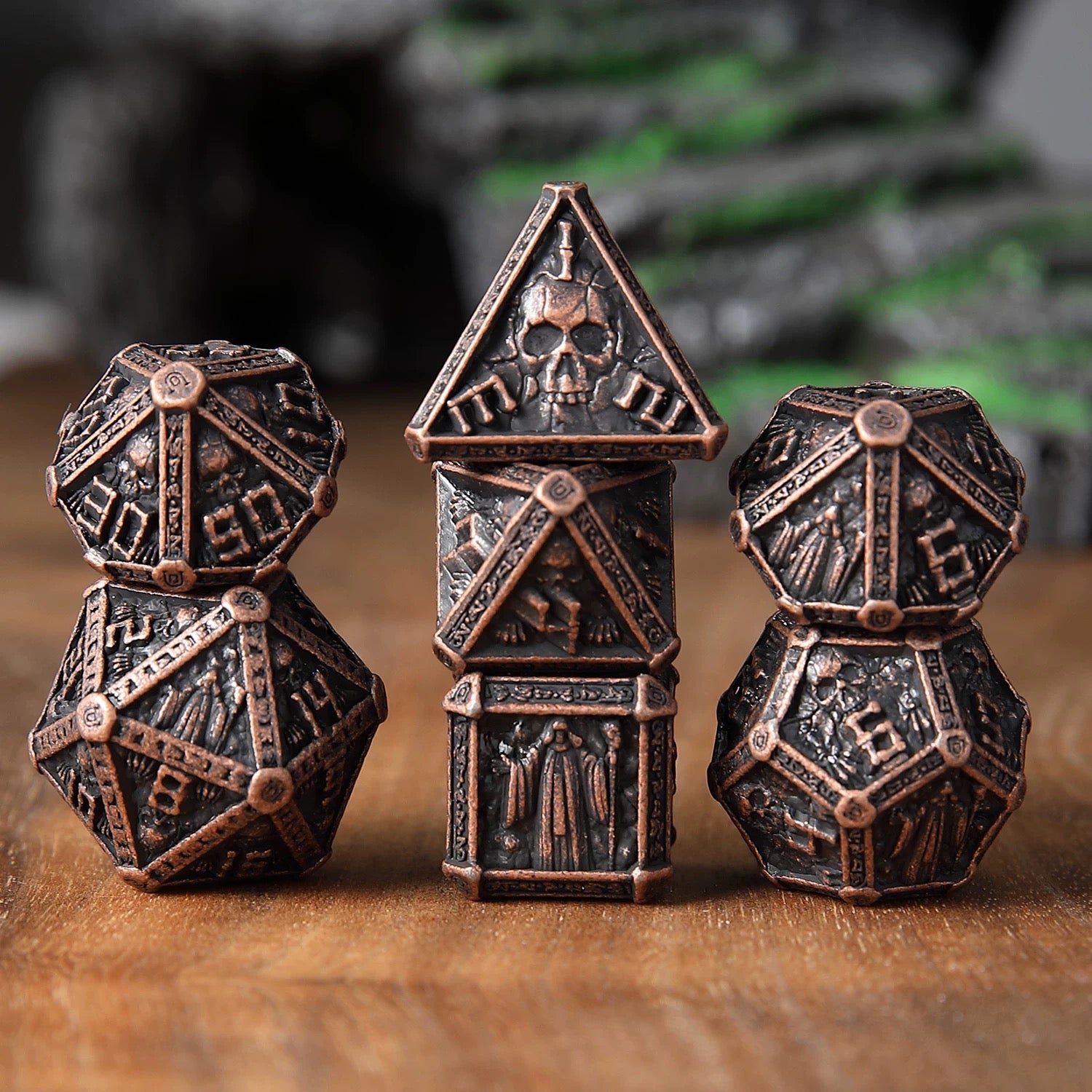 DIEACE D&D Wizard Solid Metal Dice