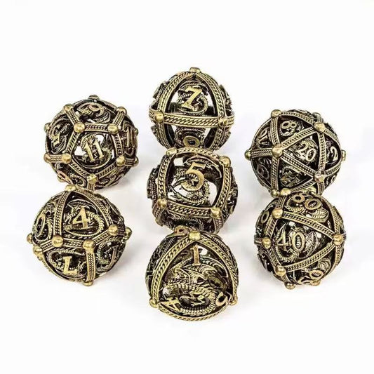 DIEACE D&D Spherical Dragon Hollow Metal Dice
